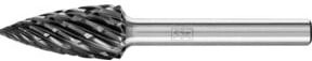 PFERD Hochleistungsfrässtift STEEL Spitzbogen SPG aus Hartmetall in Silber, Durchmesser: 12 mm, Länge: 25 mm, Schaft-Durchmesser: 6 mm, HICOAT Stahl - Bild 1
