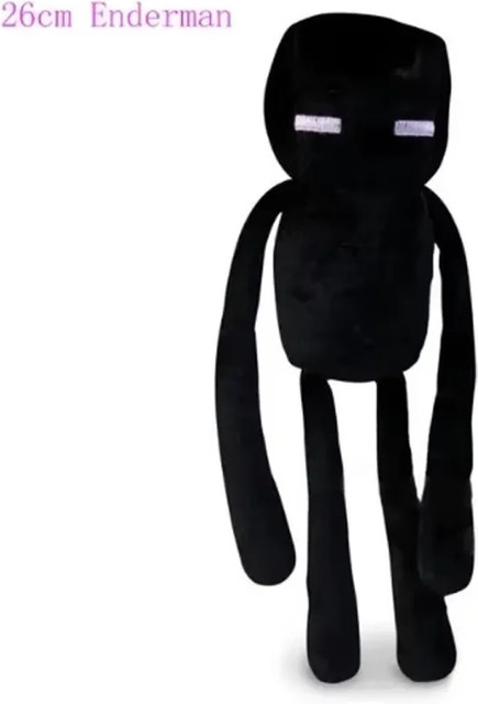 SHAN JI X Minecraft Enderman Plüschtier, 26 cm, Schwarz - Bild 1