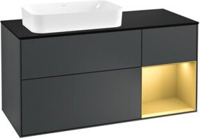 V&B Waschtischunterschrank Finion mit Wandbeleuchtung, Breite: 120 cm, Tiefe: 50,1 cm, Höhe: 50,1 cm, lackiert - Bild 1