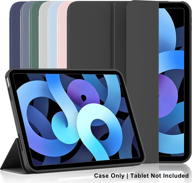 Apple iPad Air Schutzhülle mit dreifach faltbarem Flip-Design und magnetischem Ständer aus PU-Leder in Grün - Bild 1