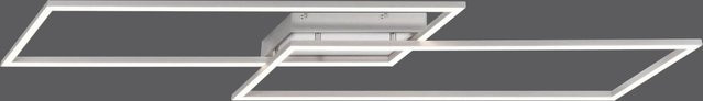 Paul Neuhaus LED-Deckenleuchte Inigo in Silber aus Stahl, dimmbar, B: 113,2 cm, H: 24,2 cm - Bild 1