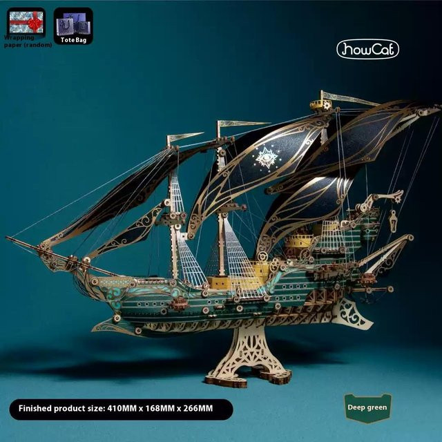 Discover Intime Meister des Geheimnisses Zukünftiges Piratenschiff, Holzbausatz - Bild 1