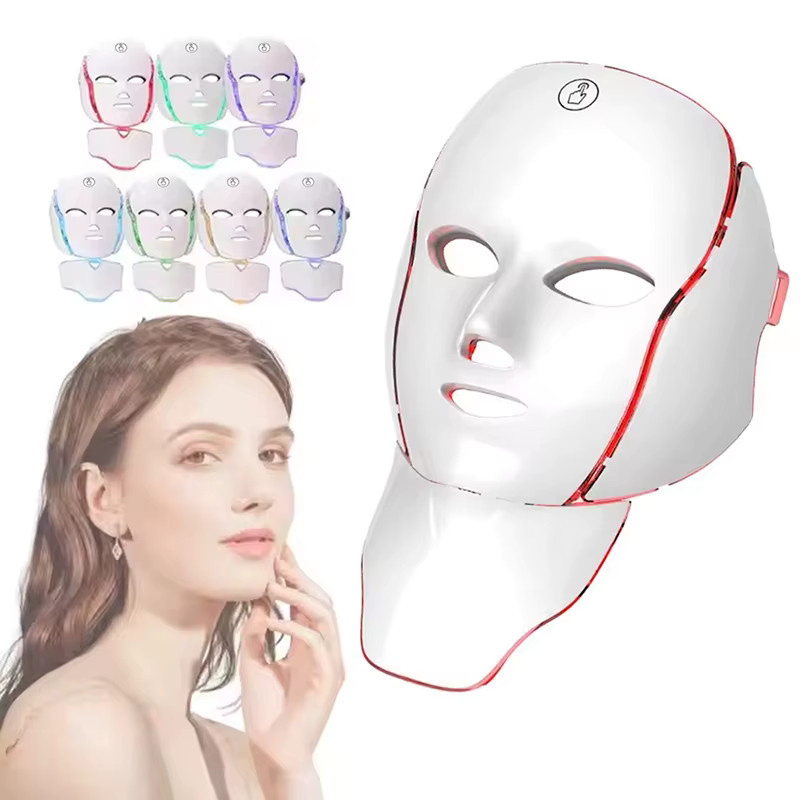 DH Beauty LED-Gesichtsmaske mit Hals, 7 Farben Lichttherapie, Unisex - Bild 5