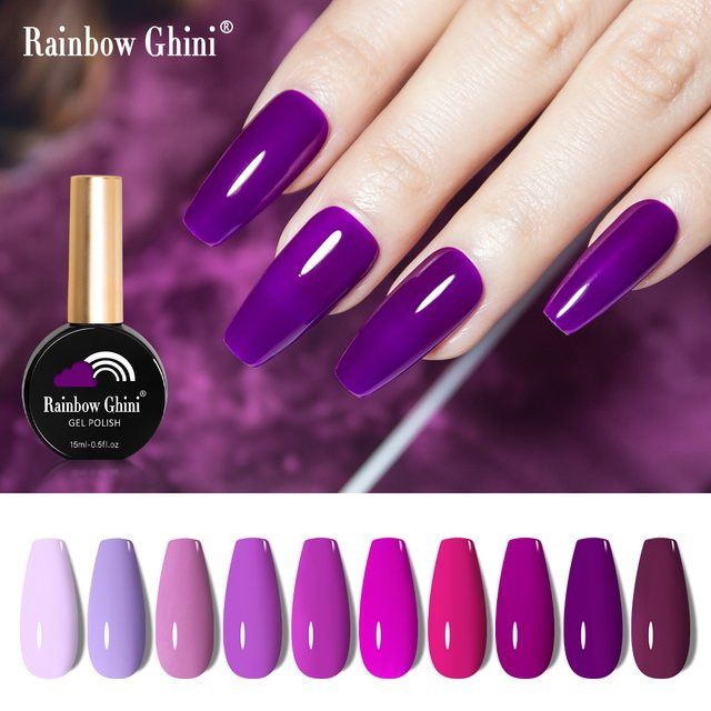 Ghini Nagellack, lila, schimmernd, 15 ml - Bild 1