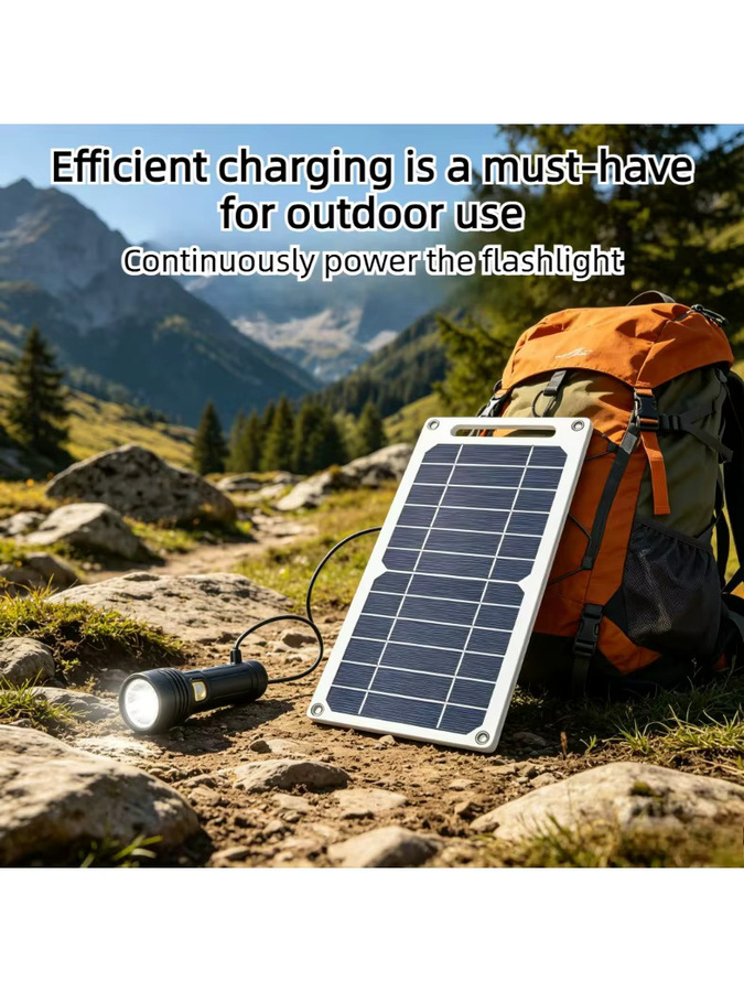 EESBAO Tragbares Solarpanel 5V mit USB-A Anschluss und Spannungsstabilisierung für Handy und Powerbank - Bild 7