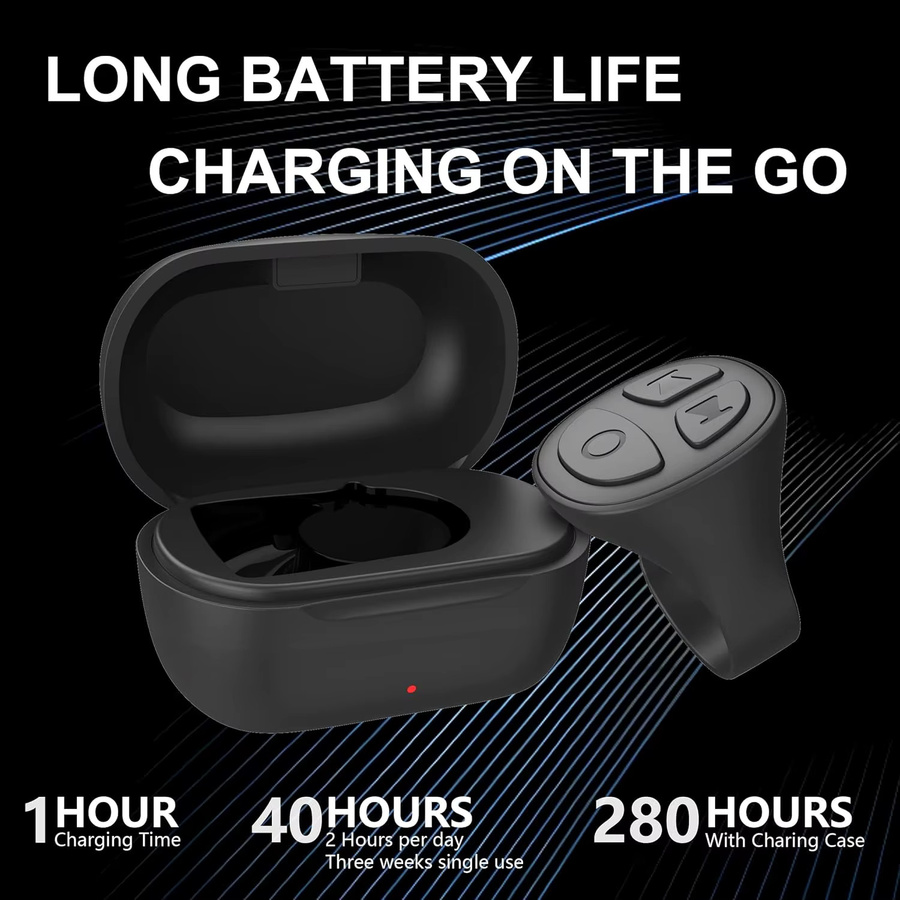 GITFOS Scrolling Ring Kabelloser Finger-Shutter Bluetooth Handy-Controller in Schwarz - Bild 3