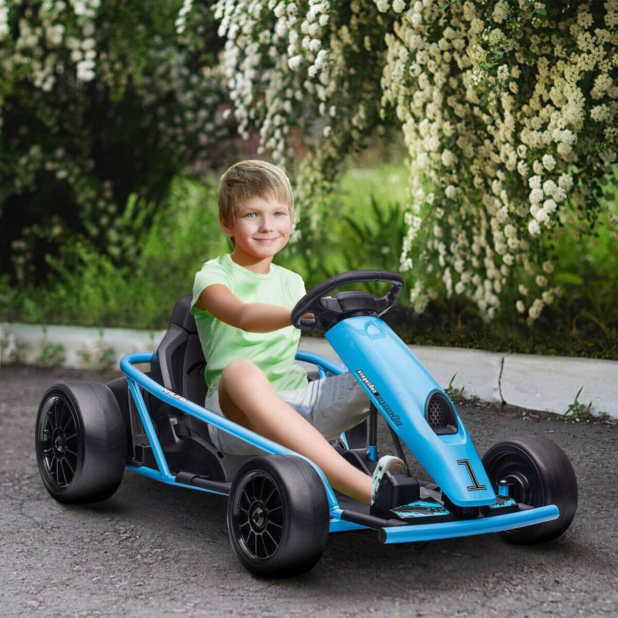 HOMCOM Kinder Elektro Gokart blau ab 8-12 Jahren - Bild 2