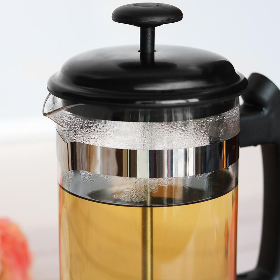 i cafilas French Press Kaffeebereiter aus Edelstahl und Borosilikatglas, transparent, 1000 ml - Bild 3