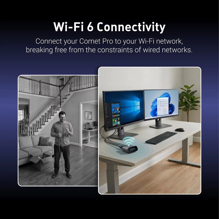 GL.iNet Comet Pro GL-RM10 Ferngesteuertes KVM mit Wi-Fi 6, 4K UHD Passthrough, Touchscreen und 32GB eMMC in Schwarz - Bild 3