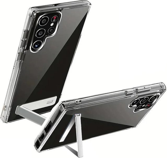 UYUXIO Klare Handyhülle mit integriertem Ständer für Samsung Galaxy S26 S25 S24 S23 Ultra Plus 22 - Bild 1