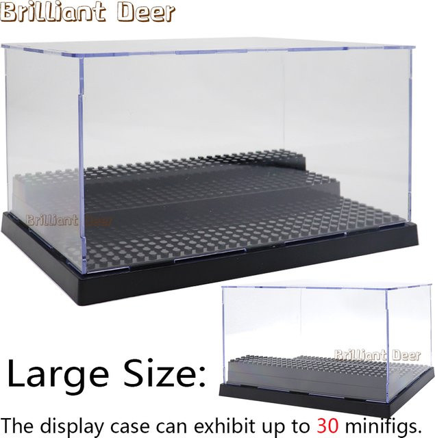 Brilliant Deer Acryl-Vitrine in Schwarz und Transparent mit Glastüren und Regalböden zur staubfreien Aufbewahrung von Figuren und Modellen - Bild 1