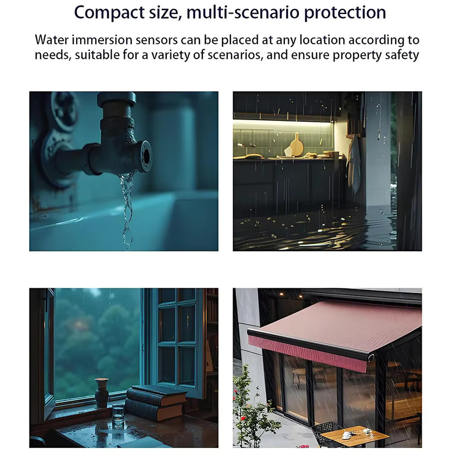 Mumubiz Zigbee-Regensensor für kabellose Regenerkennung und Wasserlecksensor in Schwarz, kompatibel mit eWelink-App - Bild 2