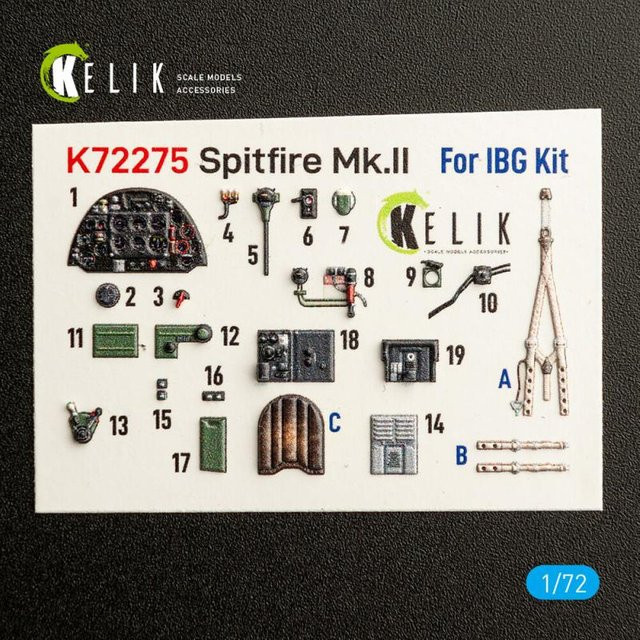 IBG Spitfire Mk.II - Interior 3D decals - Bild 1