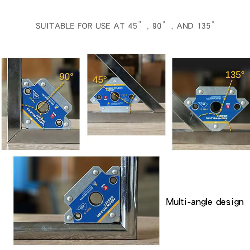 4er-Set Magnetische Schweißfixierer mit 45°, 90° und 135° Winkeln, Ferrit-Schweißpositionierer mit 12,5 kg Haltekraft - Bild 2