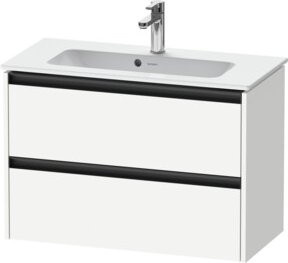 Duravit Waschtischunterschrank Ketho.2 Compact in Weiß, wandhängend mit 2 Schubladen, B: 81 cm, T: 39 cm, H: 54,9 cm - Bild 1