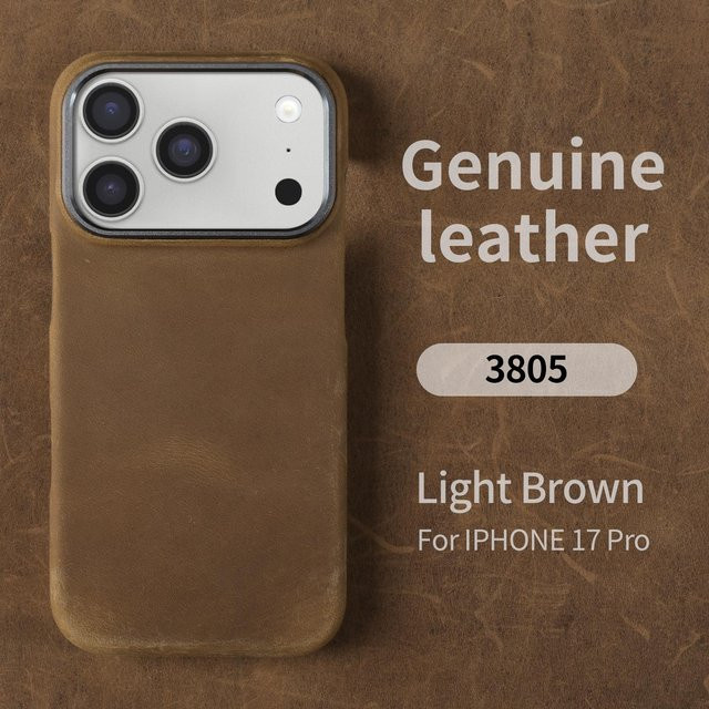 Vintage Crazy Horse Echtes Leder Case für Apple iPhone in Braun - Bild 1