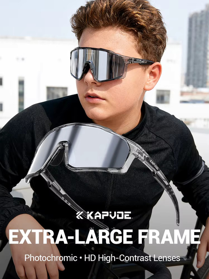 KAPVOE Sportsonnenbrille, Herren, Vollrand, Kunststoff, Photochrome - Bild 6