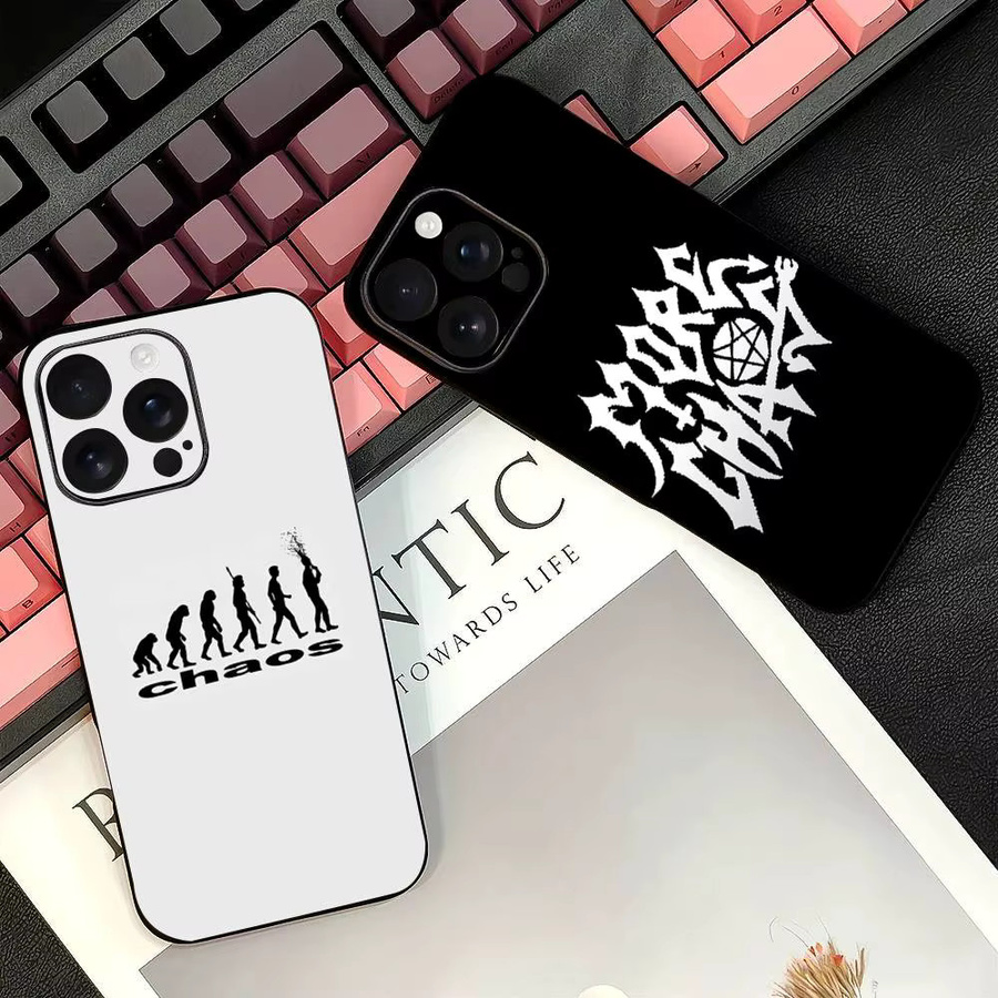 Ken Carson Mehr Chaos Silikon Soft Shell Handyhülle für iPhone 11 bis iPhone 17 Pro Max Plus in Schwarz - Bild 1