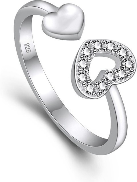 YDSMOSO Herzring 925 Silber, Zirkonia, Damen - Bild 1