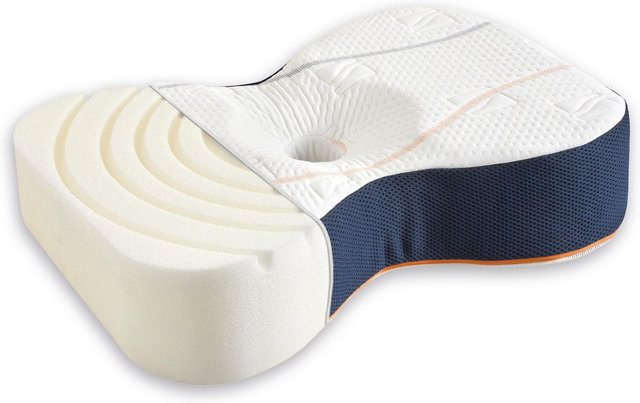 Mline Athletic Pillow Nackenkissen aus Memory Foam in Weiß, B/T: 50 x 36 cm, Höhe: 12 cm - Bild 1