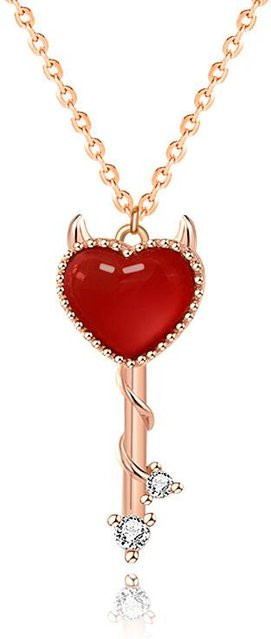 Allbestart Halskette, 925 Silber, Gold, Zirkonia, Damen - Bild 1
