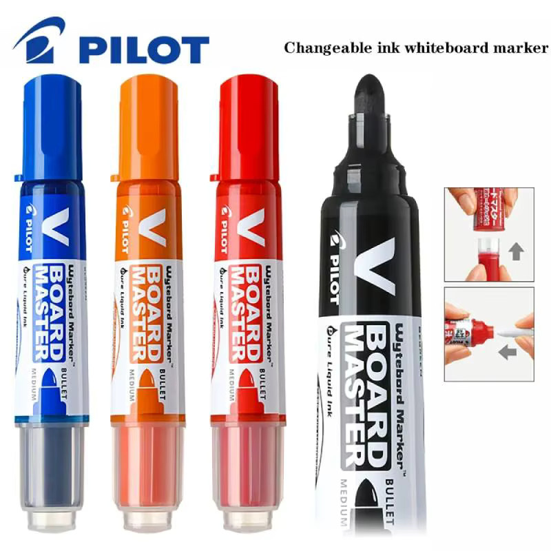 Pilot Whiteboard-Marker mit nachfüllbarer Tinte und langlebiger Spitze, weiß - Bild 3