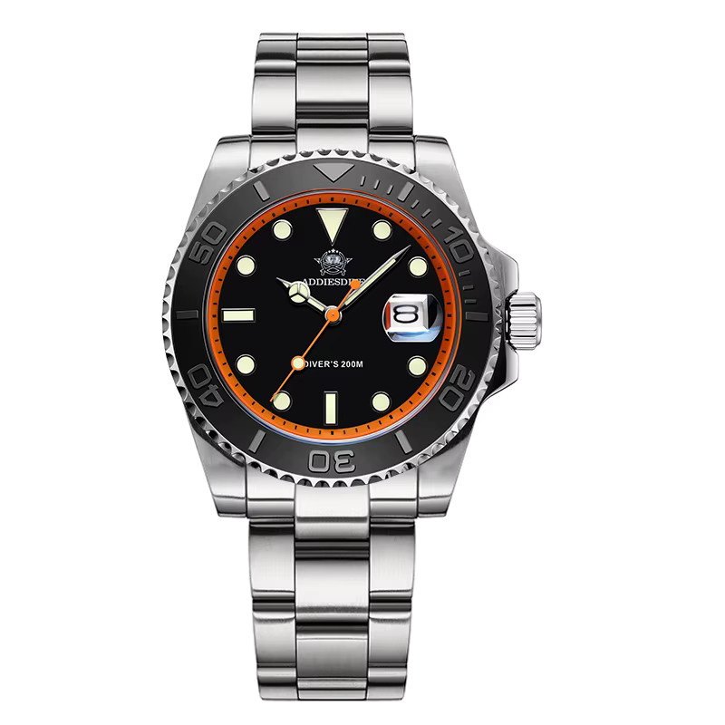 ADDIESDIVE Armbanduhr, Quarz, Edelstahl, Keramiklünette, 41 mm, Herren - Bild 6
