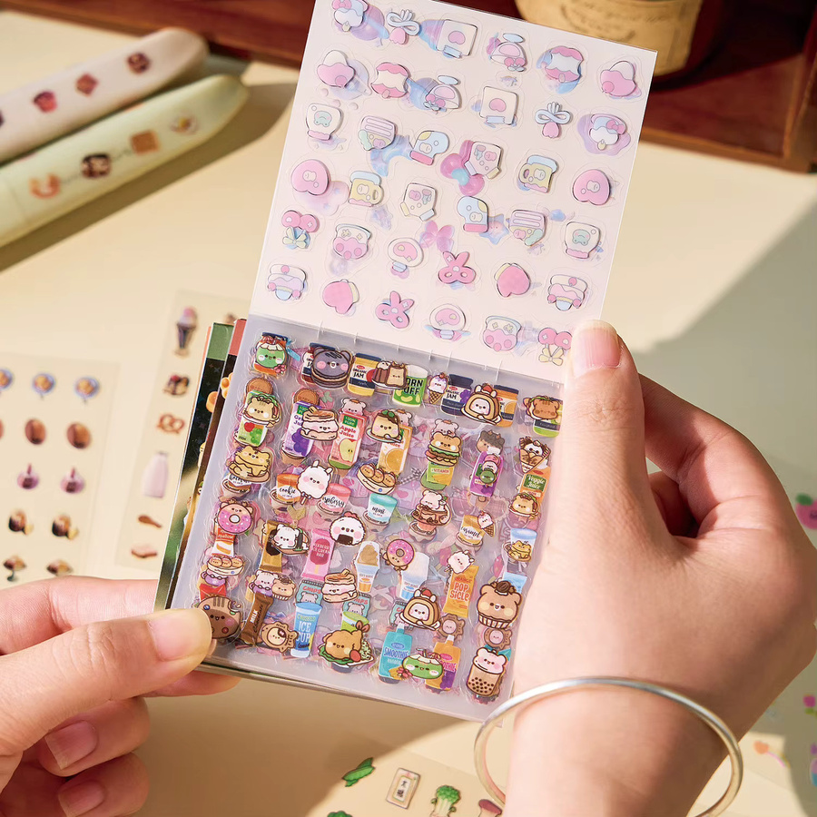 Ben Gu Zao Zao Mini-Stickerbuch im DIY-Stil für Handyhüllen und Fotoalben, Mehrfarbig - Bild 2