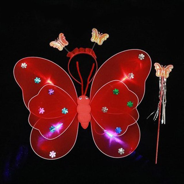 Binchi Outdoor Product LED Schmetterlingsflügel, Engelsflügel, rot - Bild 1