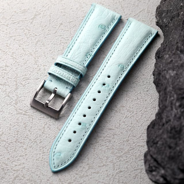 Raystray Armband, Straußenleder, Blau, Unisex, Vintage - Bild 1