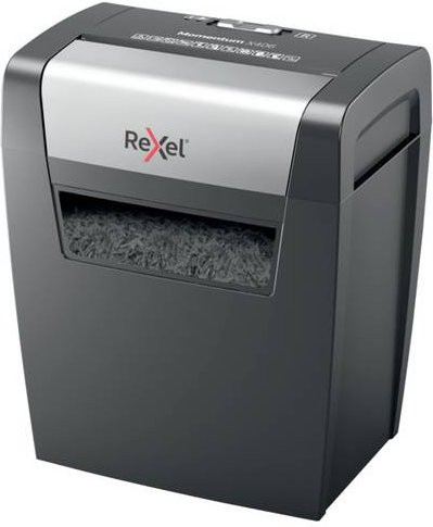 Rexel Momentum X406 Aktenvernichter in Schwarz mit Mikroschnitt 4 x 28 mm, 6 Blatt Schnittleistung und 15l Fassungsvermögen - Bild 1