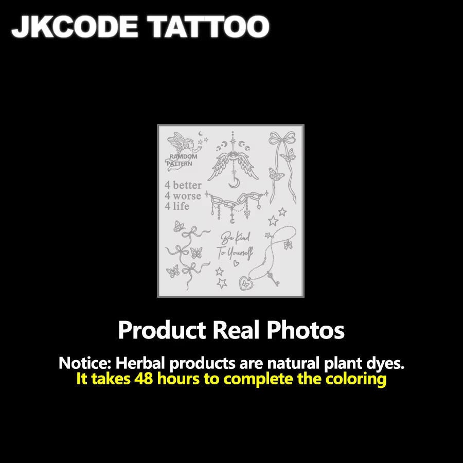 JKCODE TATTOO Finger-Tattoos für Damen, wasserfest - Bild 2