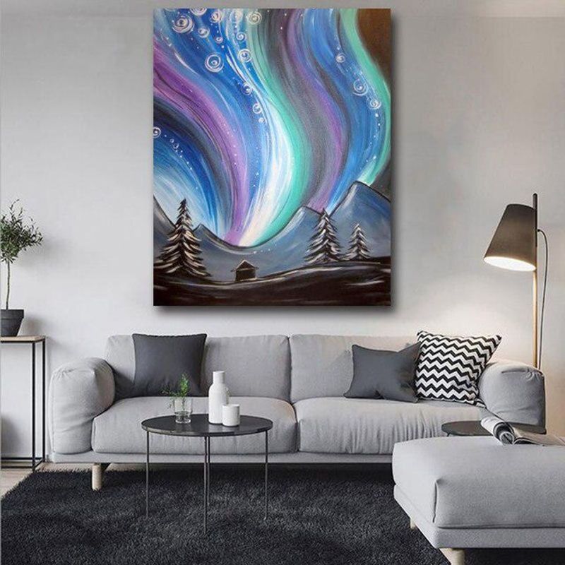 FIYO Diamond Painting Set Landschaft B/H: 30 x 20 cm, Mehrfarbig, Abstraktes Design - Bild 1
