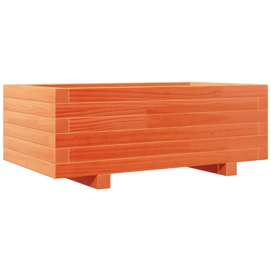 vidaXL Pflanzkübel aus Massivholz Kiefer in Wachsbraun, B/T/H: 70 x 40 x 26,5 cm - Bild 2