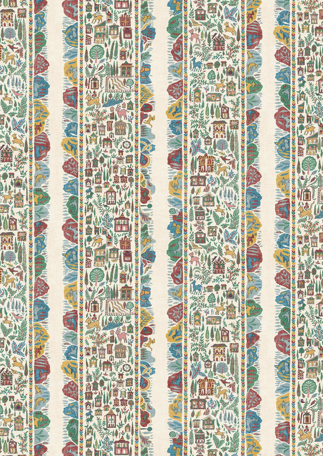 Lewis & Wood Tapete Ravi Ribbon - Garland in Multicolour mit floralem Design - Bild 1