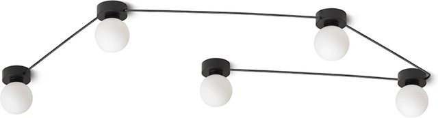 Rendl Deckenleuchte Vela V Schwarz mit Opalglas und LED 30 W - Bild 1