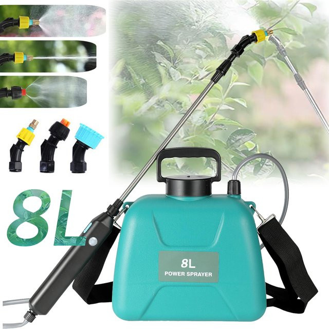 OWJHE Schulter-Elektrosprüher 8L mit Sprühpistole, USB-aufladbare automatische Gießkanne für die Gartenbewässerung - Bild 1