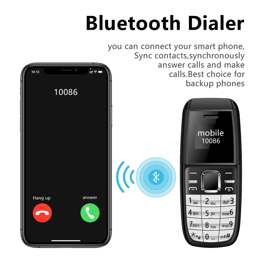 SERVO BM200 Mini-Tastenhandy mit 2G, GSM, 2 SIM-Karten und Bluetooth in Rot - Bild 3