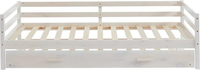 Bettrahmen Aedan von Vente-unique aus Kiefer Massiv und MDF in Weiß - Bild 1