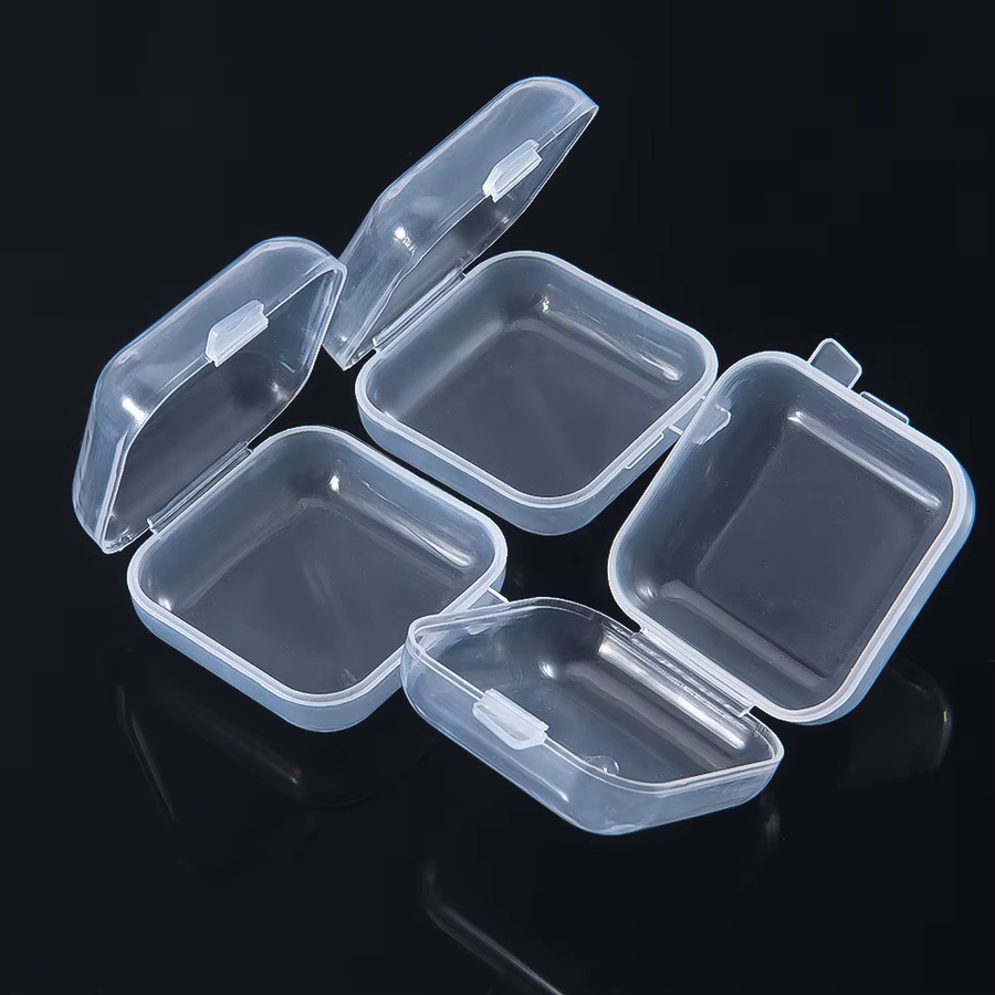 Ailimi Mini Kunststoff Box Transparent, 20er Set, B/T/H: 3,4 x 3,4 x 2 cm für Schmuck und Perlen - Bild 2