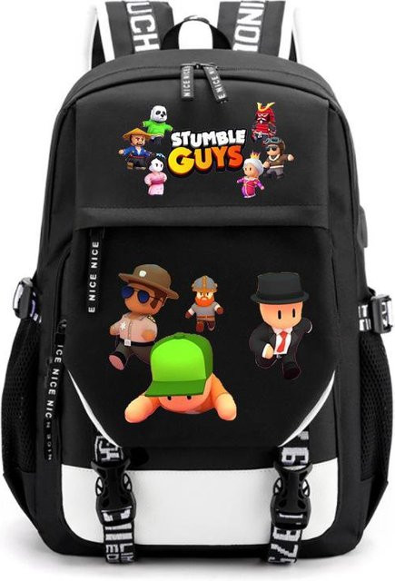 3-teiliges Schulrucksack-Set in Schwarz aus Oxford-Stoff mit großem Fassungsvermögen, Schultasche und Federmäppchen - Bild 1