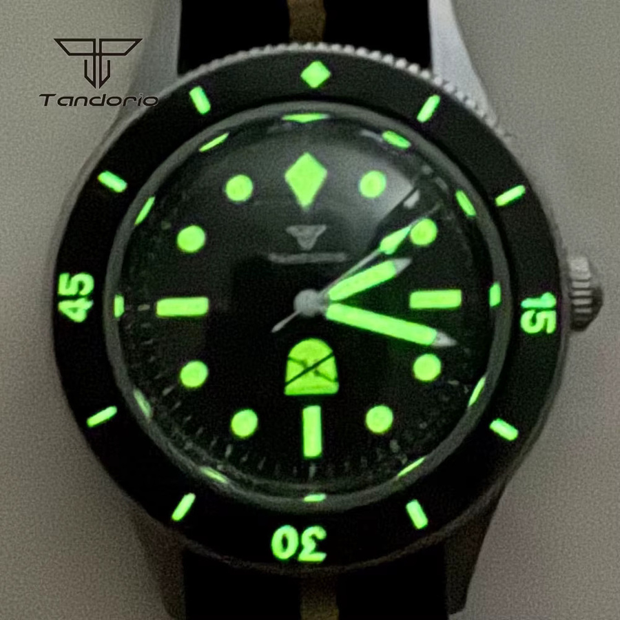 Tandorio Taucheruhr, Automatik, Edelstahl, 40 mm, Grün, Herren - Bild 4