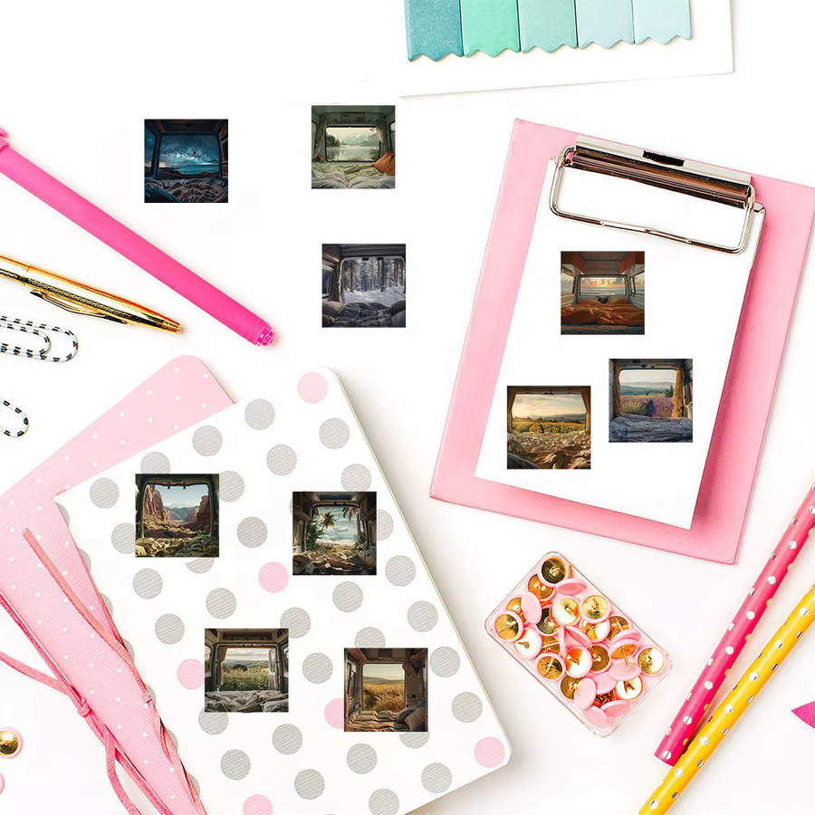 PickJoy 500er Set Camping Landschaft Aufkleber in Bunt für Scrapbooking und Notebooks - Bild 6