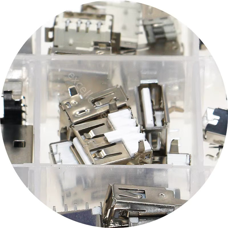82-teiliges Set mit 14 Varianten USB-Stecker und -Buchsen von ZSDZFYLLK in Silber, Mini-USB SMD vertikale Anschlüsse für Lade- und Datenübertragung bei deinen DIY-Projekten - Bild 2