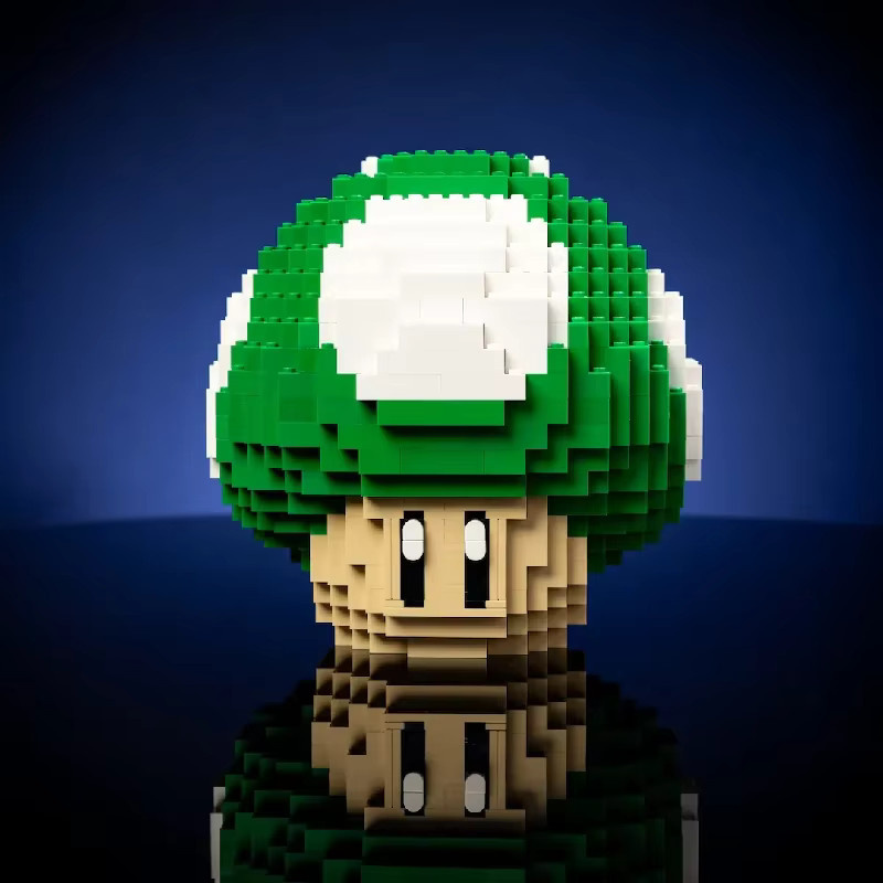 Youmko MOC Pilz Bausteine Set mit 779 Teilen in Rot und Grün als kreatives Natur-Modell für Kinder und Erwachsene - Bild 2
