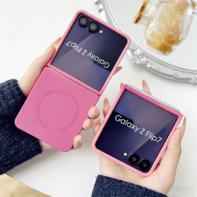 Luxuriöse Gradient-Silikonhülle mit MagSafe Wireless Charging für Samsung Galaxy Z Flip 7 6 5 4 3, stoßfeste weiche Schutzhülle in Pink und Blue - Bild 1