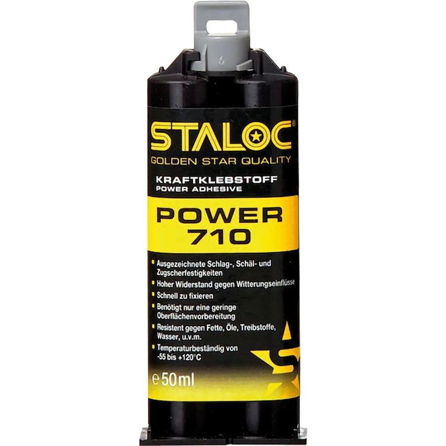 Staloc 2K-Klebstoff Power 710 Milchig Weiß 50 ml mit Mischer - Bild 2