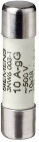 Siemens Zylindersicherungseinsatz 1A 500V 10 Stück in Weiß - Bild 1