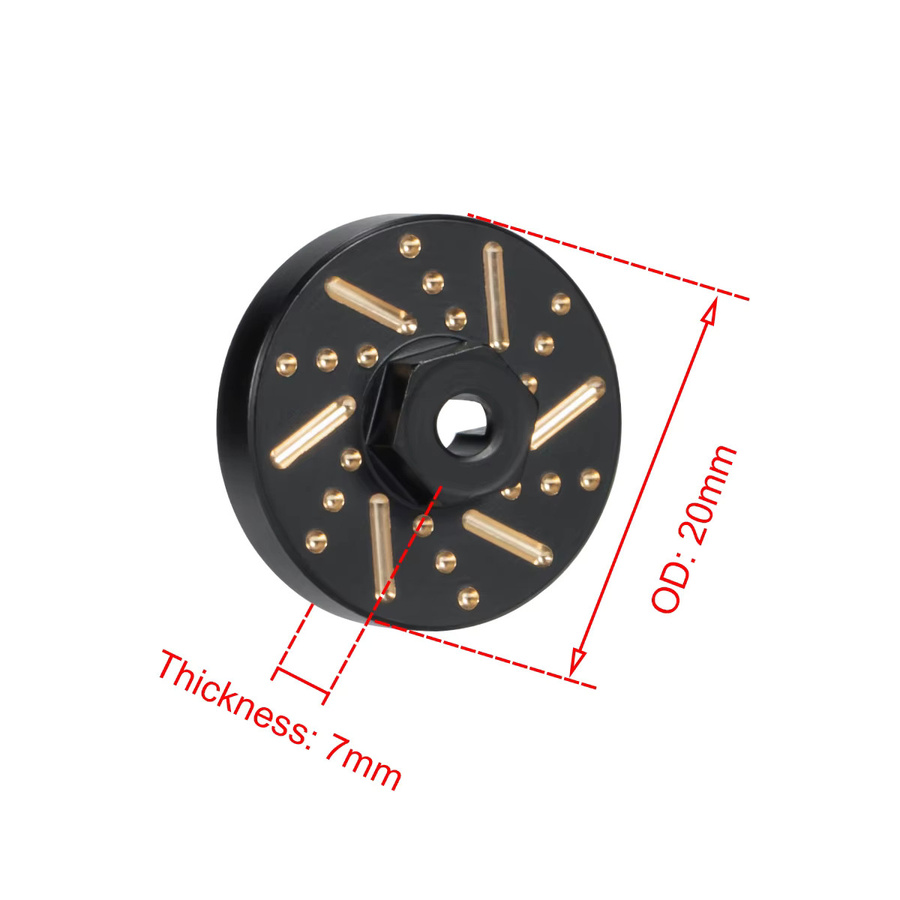MALOM RC Messing Erweiterte Radnaben Hex + 3mm Adapter, 4-teiliges Set, 1:24 - Bild 3
