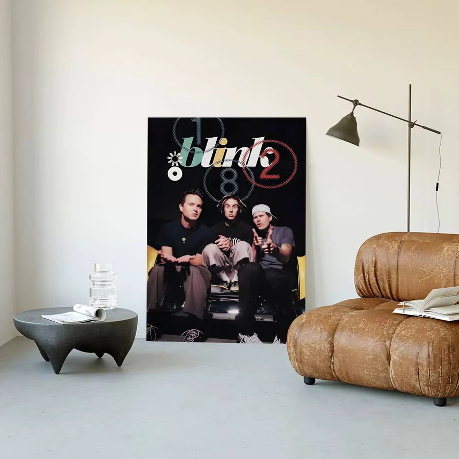 B-Blink 182 Poster Aufkleber Wasserdichte Wandkunst für Wohnzimmer und Schlafzimmer, Mehrfarbig - Bild 6